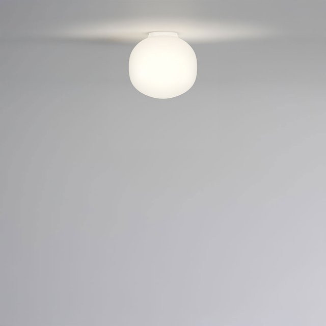 Lodes Volum 14 Wand- und Deckenleuchte in Weiß mit Glaskugel - Bild 1