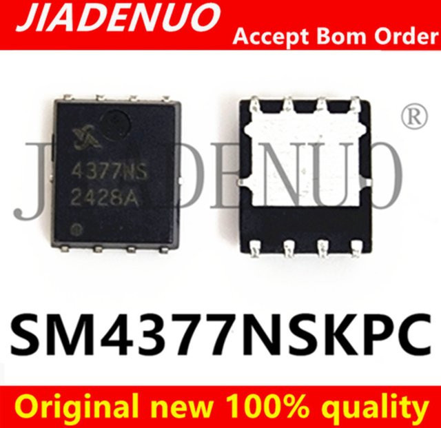 JIADENUO SM4377 SM4377NSKPC SM4377NSKPC-TRG QFN-8 Chipsatz, 5 Stück, Schwarz - Bild 1
