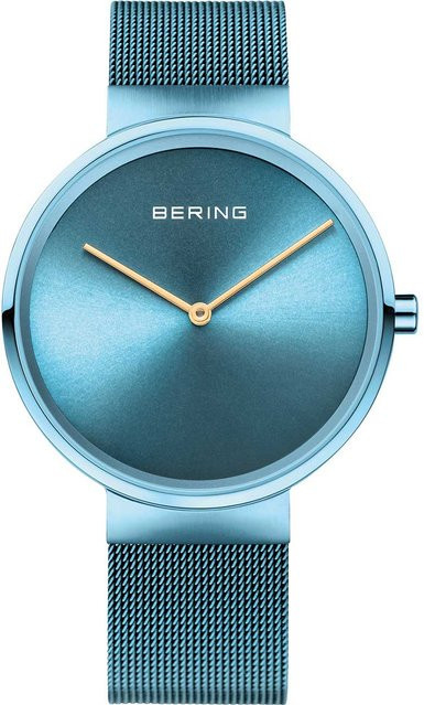 Bering Damenuhr, Quarz, Edelstahl, Blau, 39 mm, 5 ATM - Bild 1