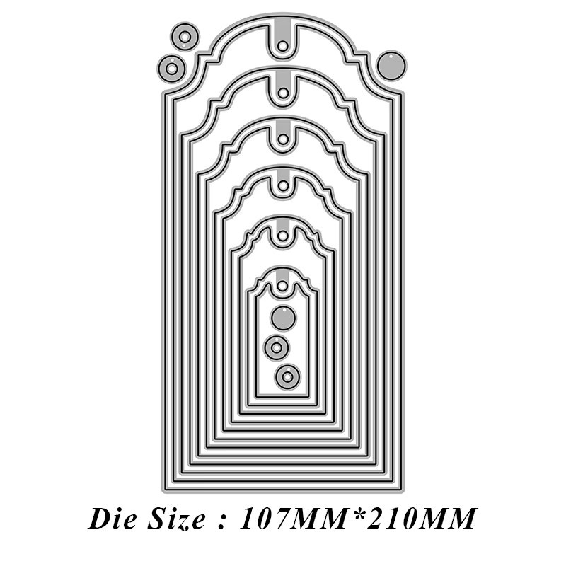 Metall Stanzform Bordüre Etiketten Schablone in Silber für DIY Scrapbooking und Papierprägung - Bild 3