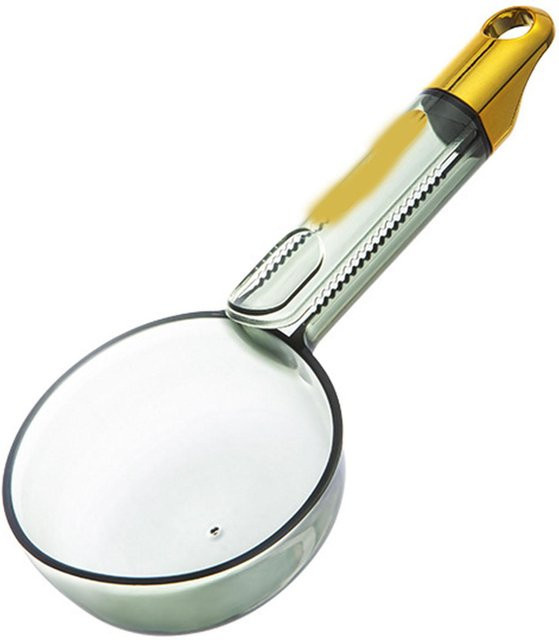CosyHome Reisportionierlöffel mit langem Griff und Clip, Transparenter Messlöffel für Reis, 180 ml, Grün - Bild 1