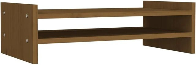 vidaXL Monitorständer aus massivem Kiefernholz in Honigbraun, B/T/H: 50 x 27 x 15 cm - Bild 1