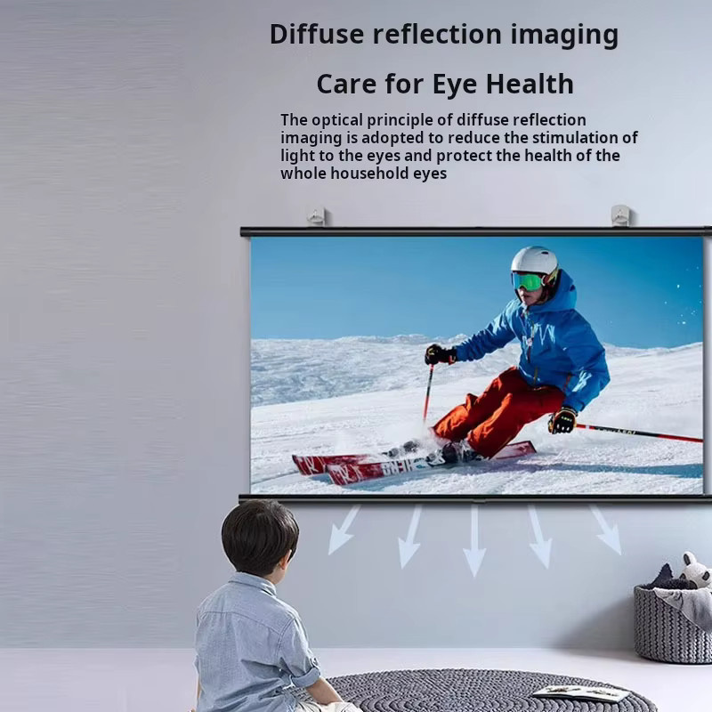 XIAOHUI Anti-Licht Projektionswand für den Haushalt, 72 Zoll, Format 16:9, nicht perforiert - Bild 2