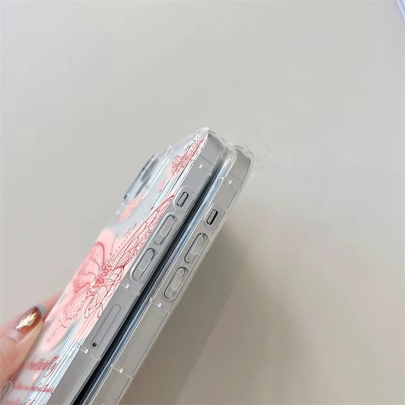 Stoßfeste Blumen-Handyhülle für Apple iPhone in Transparent - Bild 1