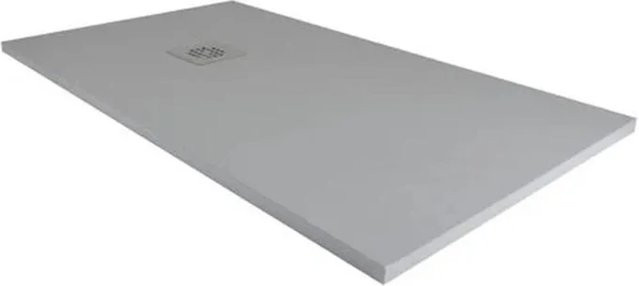 Frascio New Technology Duschwanne Vulcano Line aus Mineralguss in Dunkelgrau RAL 7005 mit Abfluss, B: 155 cm, T: 70 cm - Bild 1