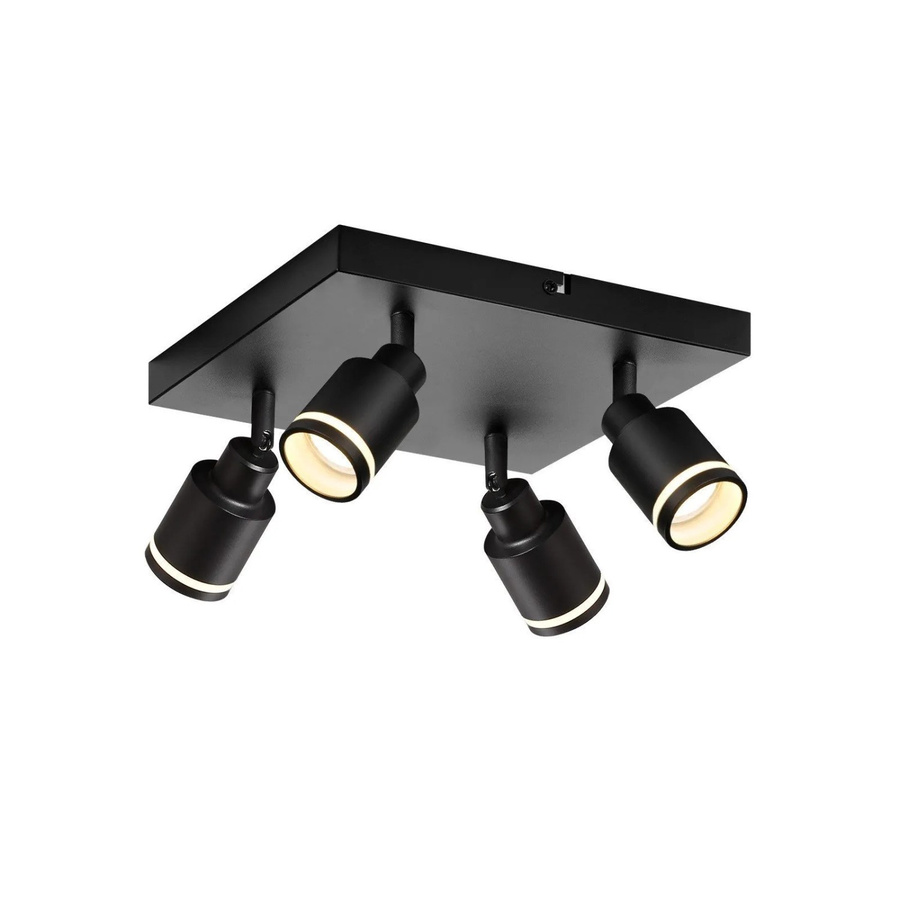 NETTLIFE Deckenstrahler aus Metall in Schwarz, moderner LED-Zylinder mit verstellbarem GU10 Leuchtmittel - Bild 2
