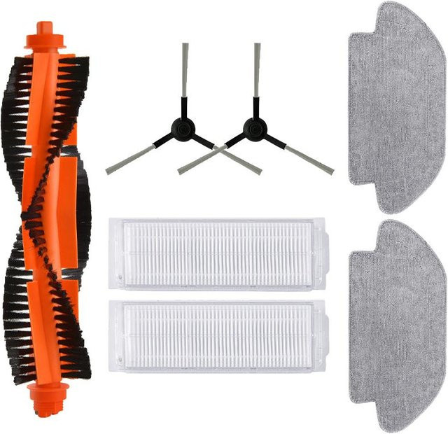Mornrise Ersatzteil-Set für Xiaomi Robot Vacuum S10 S12 T12 in Multicolour mit Hauptbürste, Bürstenabdeckung, Seitenbürsten, HEPA-Filtern und Wischlappen - Bild 1