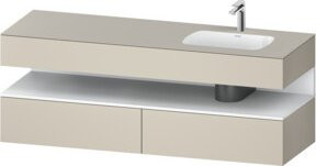 Duravit Einbauwaschtisch-Möbel-Set Qatego in Beige, B/T/H: 160 x 50 x 60 cm - Bild 1