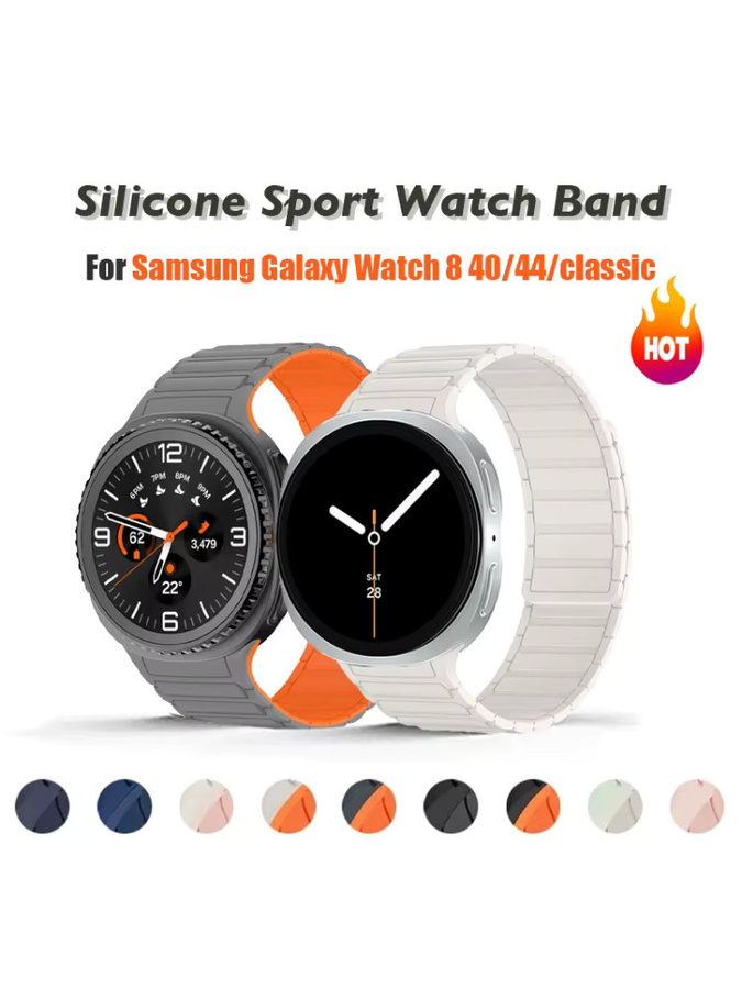 Samsung Uhrenarmband Silikon, Magnetisch, Schwarz, Unisex - Bild 5