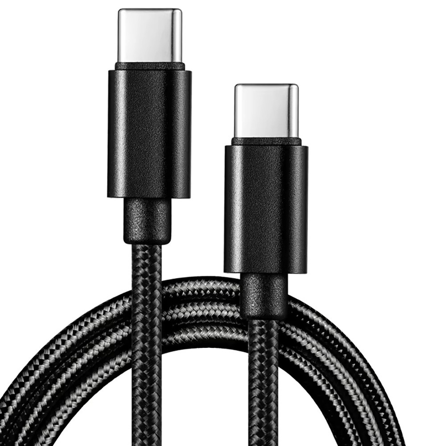 66 W USB-C auf USB-C Ladekabel aus geflochtenem Nylon in Schwarz für iPhone 15 16 17 Pro Max, Samsung S24 und Xiaomi OPPO - Bild 5