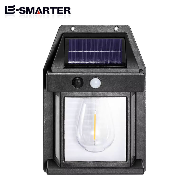 ESMARTER LED Solar-Wandleuchte mit Bewegungsmelder in Schwarz und warmweißem Licht für Garten, Veranda und Außenbereiche - Bild 3