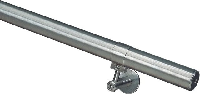 Handlauf Komplettset dieda aus Edelstahl V2A in Silber, Wandmontage, Durchmesser: 40 mm, Länge: 1200 mm - Bild 1