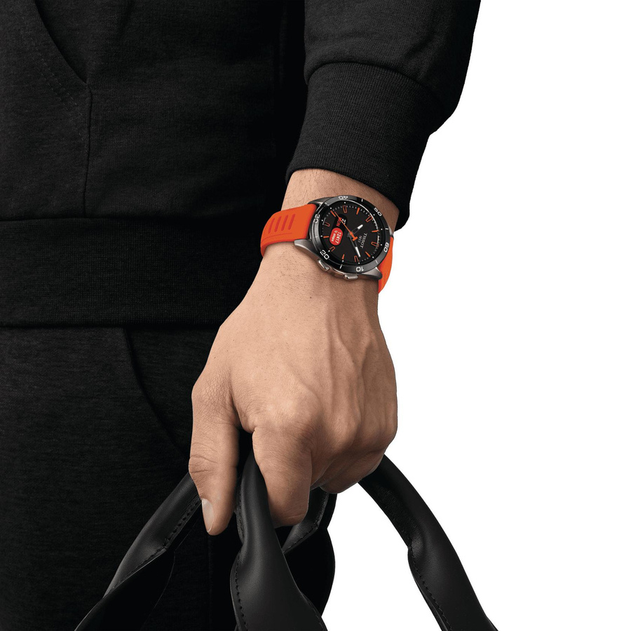 Tissot Smartwatch, Titan, Quarz, 44 mm, Schwarz, Silikon, Unisex - Bild 4