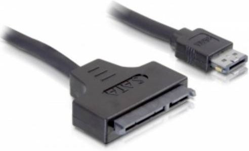 Delock Power Over eSATA-Kabel, 11-polig USB/eSATA (5/12V), Schwarz - Bild 1