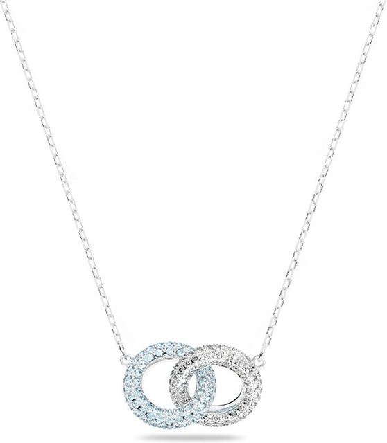Swarovski Dextera Halskette, Damen, Silber, Kristall, Blau - Bild 1