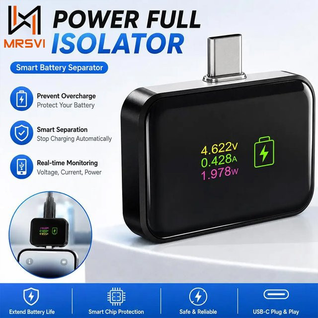 MRSVI Intelligentes Auto-Ladegerät mit Auto-Disconnect-Funktion, 140W Automatisches Ladegerät für Handys und Tablets, Schwarz - Bild 1