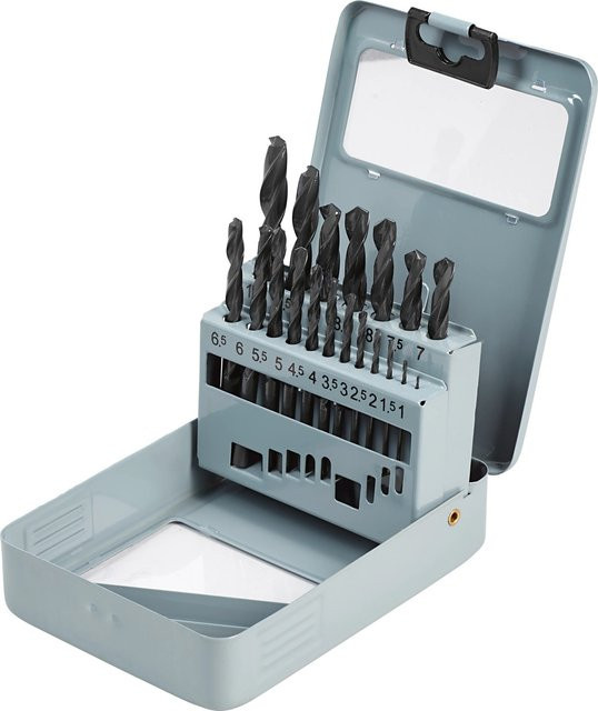 LUX-TOOLS Bohrer-Set Classic aus HSS-Stahl, 19-teilig, Ø 1 mm-10 mm - Bild 1