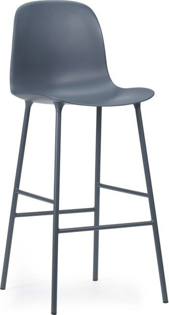 Normann Copenhagen Form Barstuhl aus Stahl in Blau Matt - Bild 1