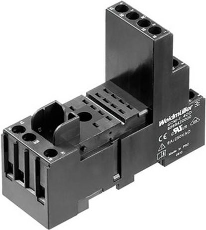 Weidmüller SCM-I 2CO Relaissockel für RIDERSERIES, Schwarz, B/T/H: 2,72 x 7,0 x 7,7 cm, 10 Stück - Bild 1