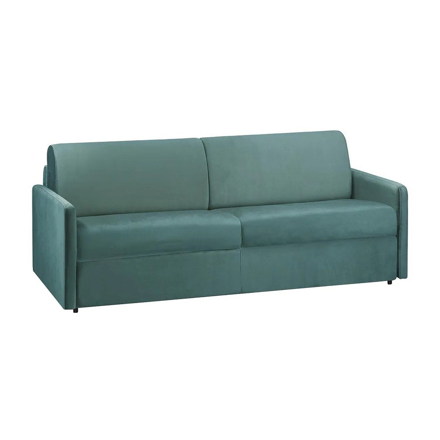 Vente-unique Schlafsofa Calife in Smaragdgrün mit Samtbezug, Breite: 190 cm - Bild 2