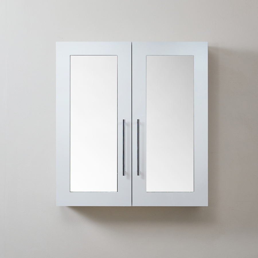 Spiegelschrank HudsonReed in Weiß mit Soft-Close-Türen und Spiegelglas, B/H: 60 x 65 cm - Bild 1