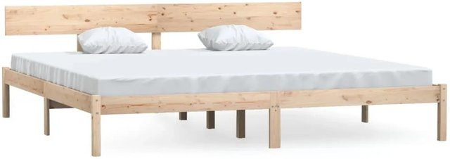 vidaXL Massivholzbett aus Kiefer in Braun, B/T/H: 180 x 200 x 185,5 cm - Bild 1