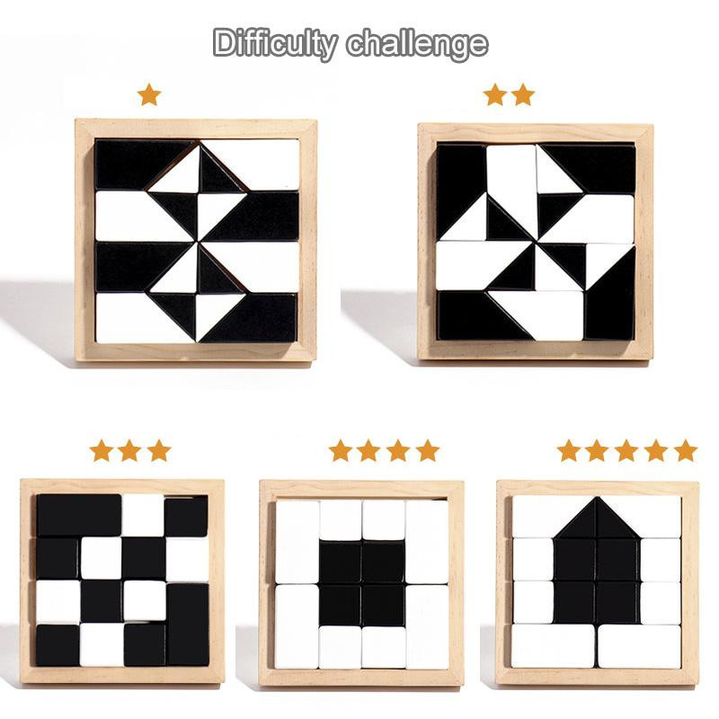 Linyi toy Puzzle Holz schwarz ab 3 Jahren - Bild 3