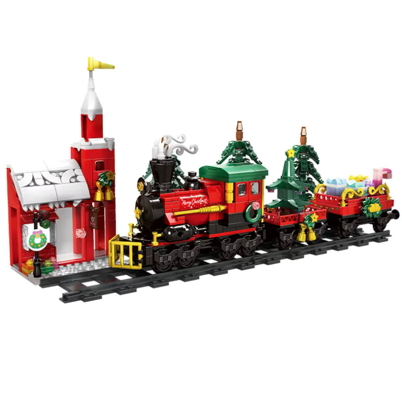 DBPALY Weihnachtsmann Bausteine Stadt, Bunt / Mehrfarbig - Bild 2