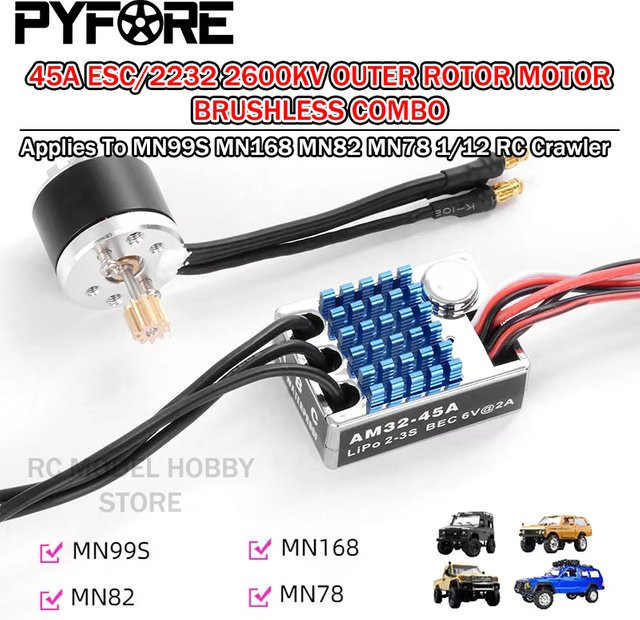 PYFORE Außenrotormotor Bürstenlose Combo, 1:12, Zubehör - Bild 1