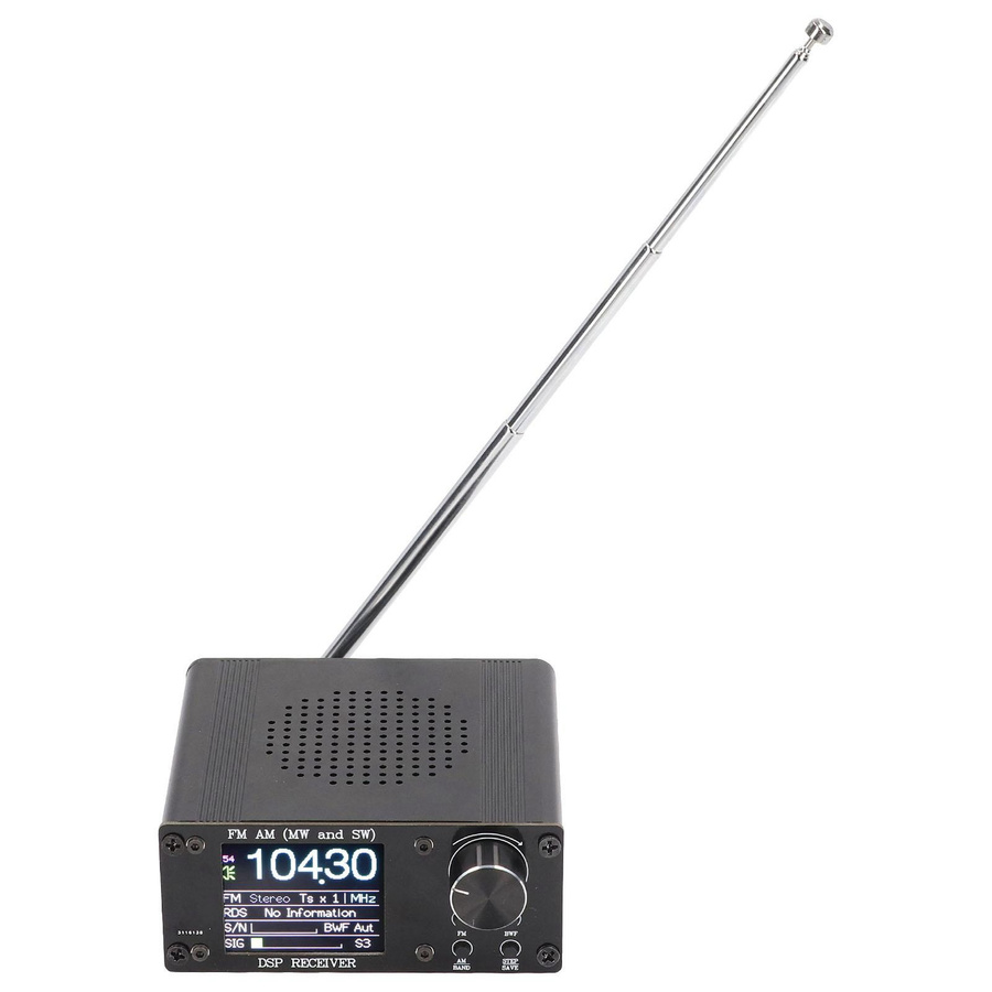 TOMTOP JMS Tragbarer Kurzwellenempfänger mit FM AM-Empfang 150 kHz bis 108 MHz in Schwarz - Bild 2