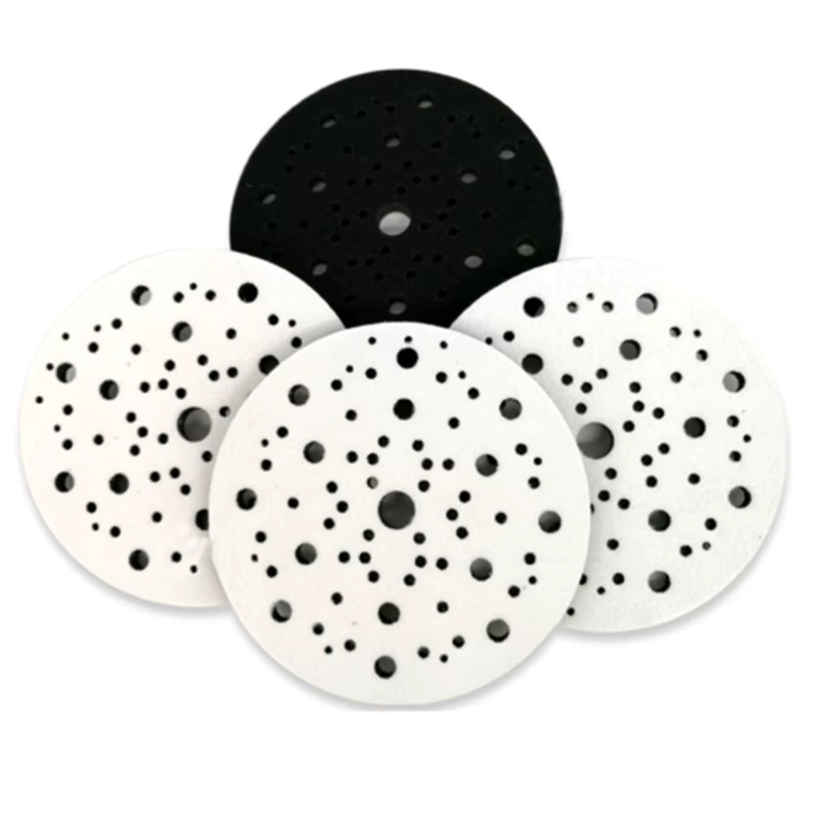 DAZZLEEX Polierschwamm Set mit 70 Löchern, 6 Zoll (150 mm) Schnittstellenpads und weiche Schwammpads zum Polieren und Schleifen, Schwarz - Bild 4