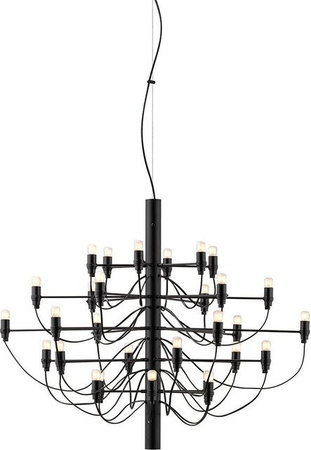 Flos 2097/30 Kronleuchter in Schwarz matt mit LED-Leuchtmittel