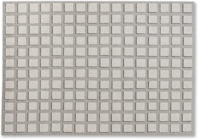 Schöner Wohnen Teppich Amaze Kästchen in Grau, B/T: 80 x 150 cm - Bild 1