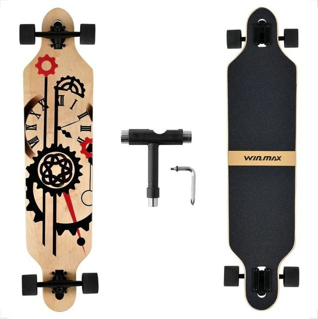 COFI 1453 Longboard Skateboard Uhr Design, 41 Zoll, 8-lagiges Ahorndeck - Bild 1