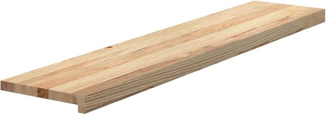 vidaXL Treppenstufen aus Massivholz Eiche in Natur, 12 Stück, B: 120 cm, T: 25 cm, H: 2 cm - Bild 1