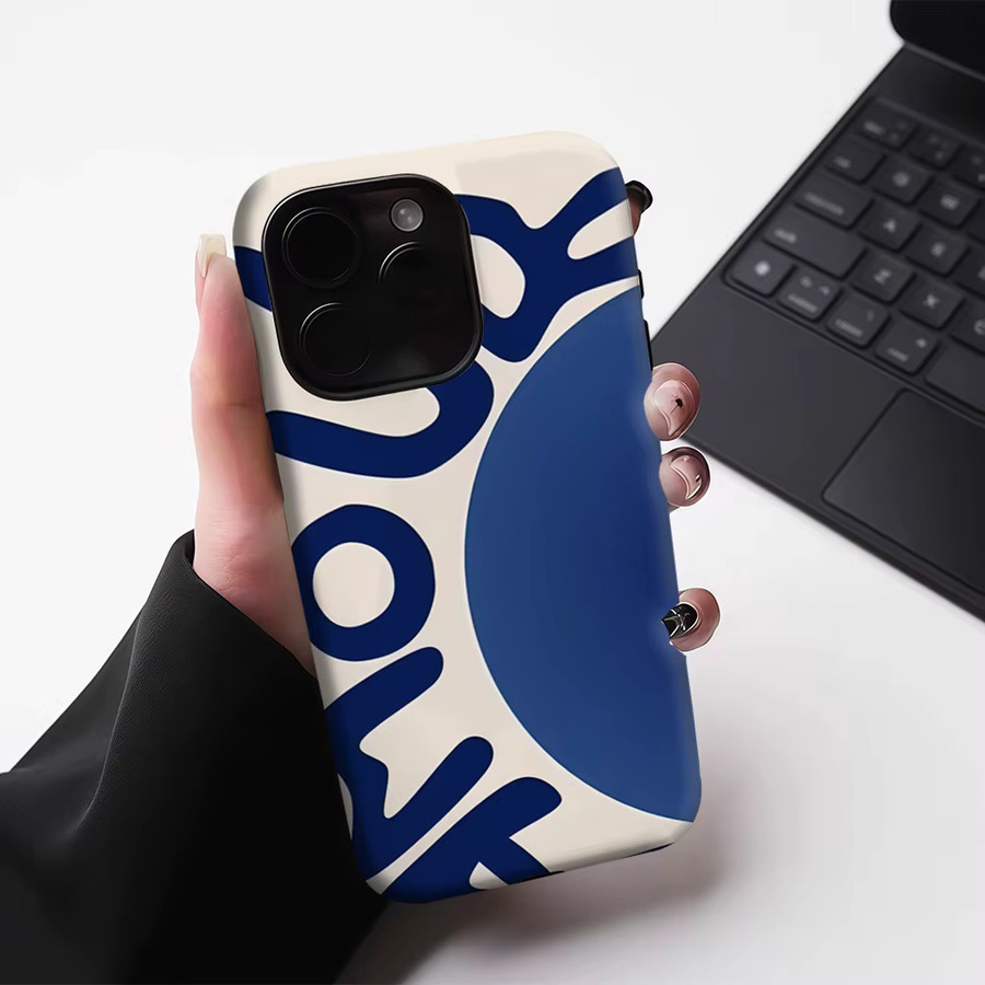 Curvy Text Magnetische Handyhülle für iPhone 17 16 15 14 13 Pro Max Plus Robustes Doppel-Layer Design - Bild 4
