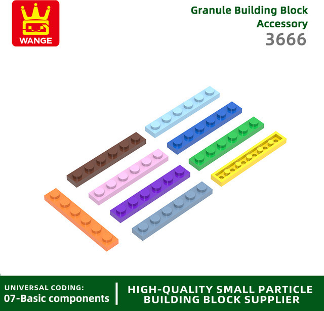 3666 1x6 Grundlegende Baustein Moc Lose Teile, 102-teiliges Set, Bunt / Mehrfarbig - Bild 1
