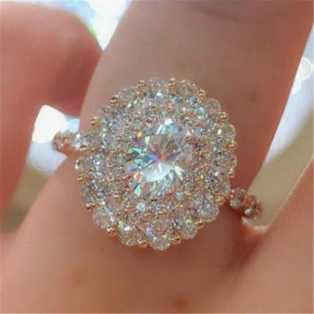 Jewel Home Ring 750 Roségold, Rosenquarz, Zirkonia, Damen - Bild 1