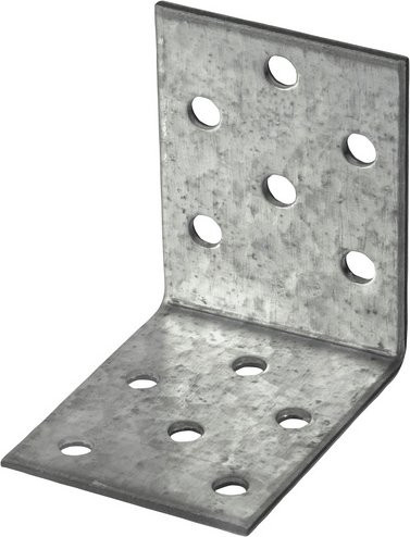 Connex Winkelverbinder aus verzinktem Stahl, silberfarben, 25 Stück - Bild 1