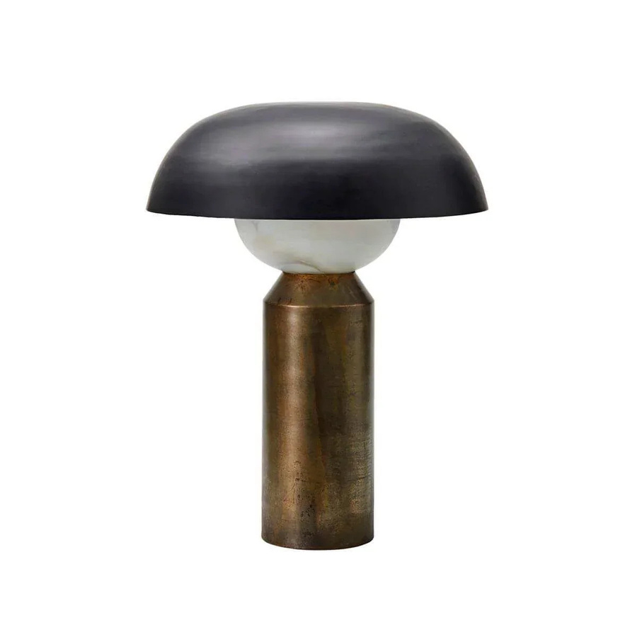 House Doctor Tischlampe Big Fellow in Antik Kupfer mit Glas und Eisen, Höhe: 55 cm - Bild 1