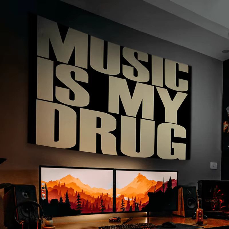 Dekorativer Wandteppich aus Polyester von Vibe-Kreating mit Musik-Motiv für Wohnzimmer und Schlafzimmer - Bild 5