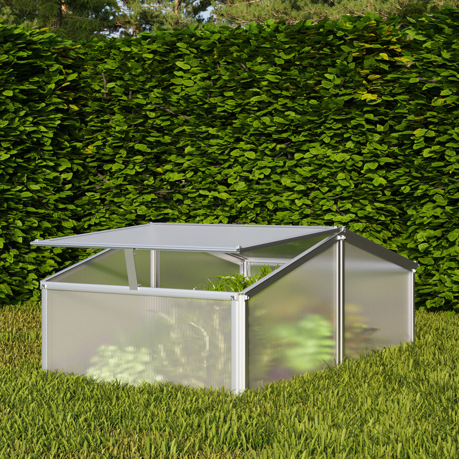 Vitavia Frühbeet Gaia XS in Silber mit Polycarbonat-Abdeckung, B/T/H: 100 x 60 x 39 cm - Bild 3