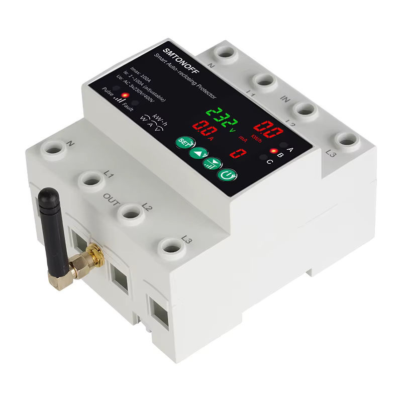Tuya WiFi Drei-Phasen 4P 100A Smart Meter mit Unterspannungsschutz, Auto-Wiedereinschaltung und Timer in Weiß - Bild 3