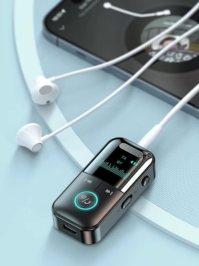 Lenovo Bluetooth 5.4 Audio-Adapter Schwarz mit 3,5 mm Klinkenanschluss und LED-Anzeige als Sender und Empfänger für Auto, Stereoanlage und Kopfhörer - Bild 7