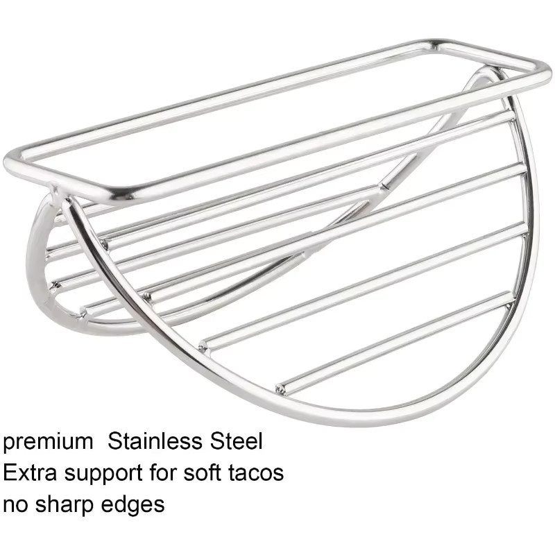 Edelstahl Taco Halter in Silber für Tacos, Burritos und Snacks - Bild 2
