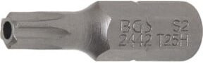 BGS Bit T25 T-Profil mit Bohrung, Länge 25 mm, Antrieb Außensechskant 6,3 mm (1/4"), Farbe Silber - Bild 1
