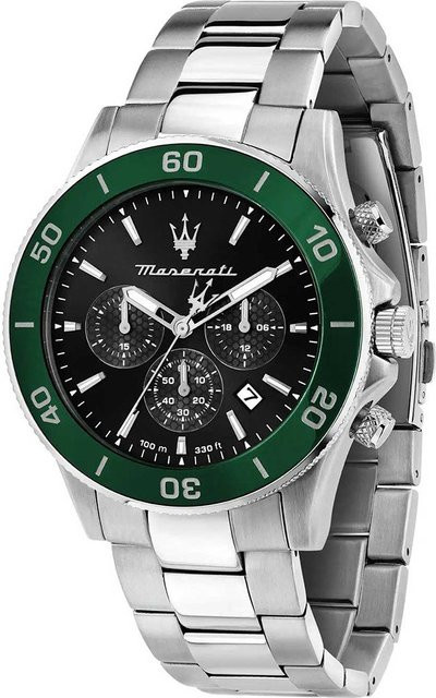 Maserati Herrenuhr Competizione Chronograph, Edelstahl, Keramik, 43 mm, Quarz, Schwarz - Bild 1