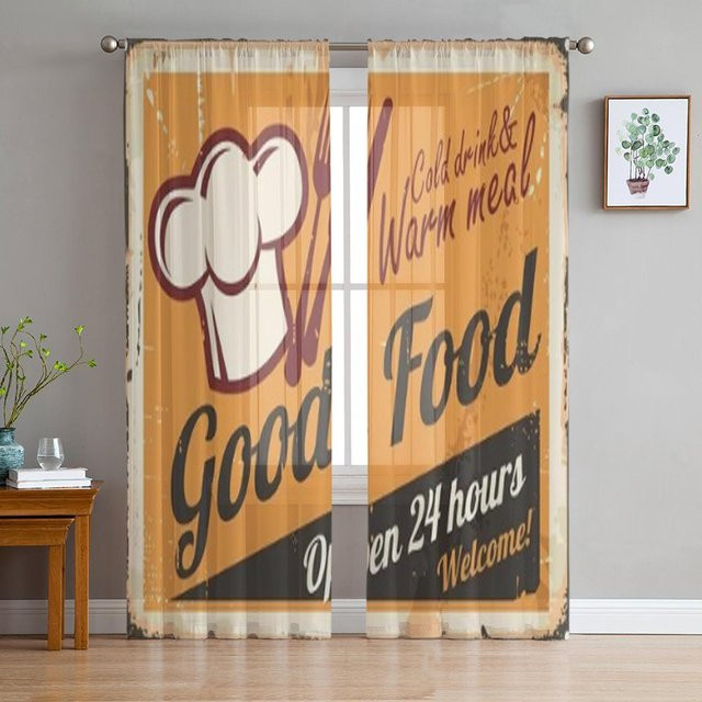 Super Six Transparenter Tüllvorhang aus Organza in Beige, B: 135 cm, H: 114 cm - Bild 1