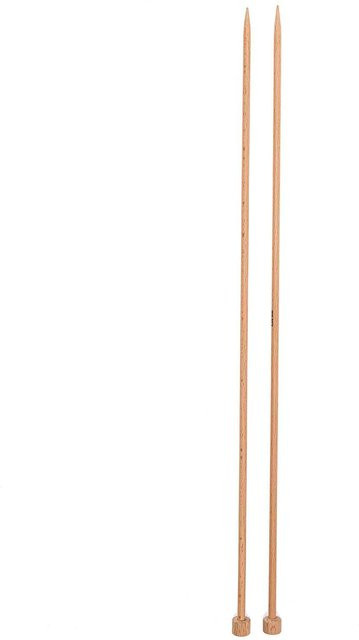 Rico Design Jackenstricknadeln aus Holz in Beige, Länge: 40 cm, Stärke: 5 mm - Bild 1