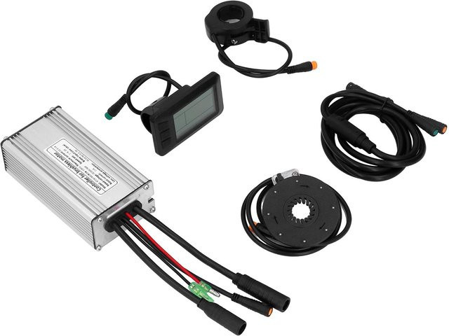 Igeteck Elektrisches Fahrrad Umbausatz mit Bluetooth, Wasserdichtem 22A Controller und LCD7U Display Set für 500W Getriebemotor, Schwarz - Bild 1